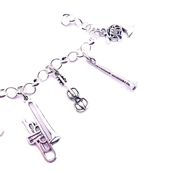 Orchestra Charm Bracelet Classical Musical Instruments - Picture 5 of 9